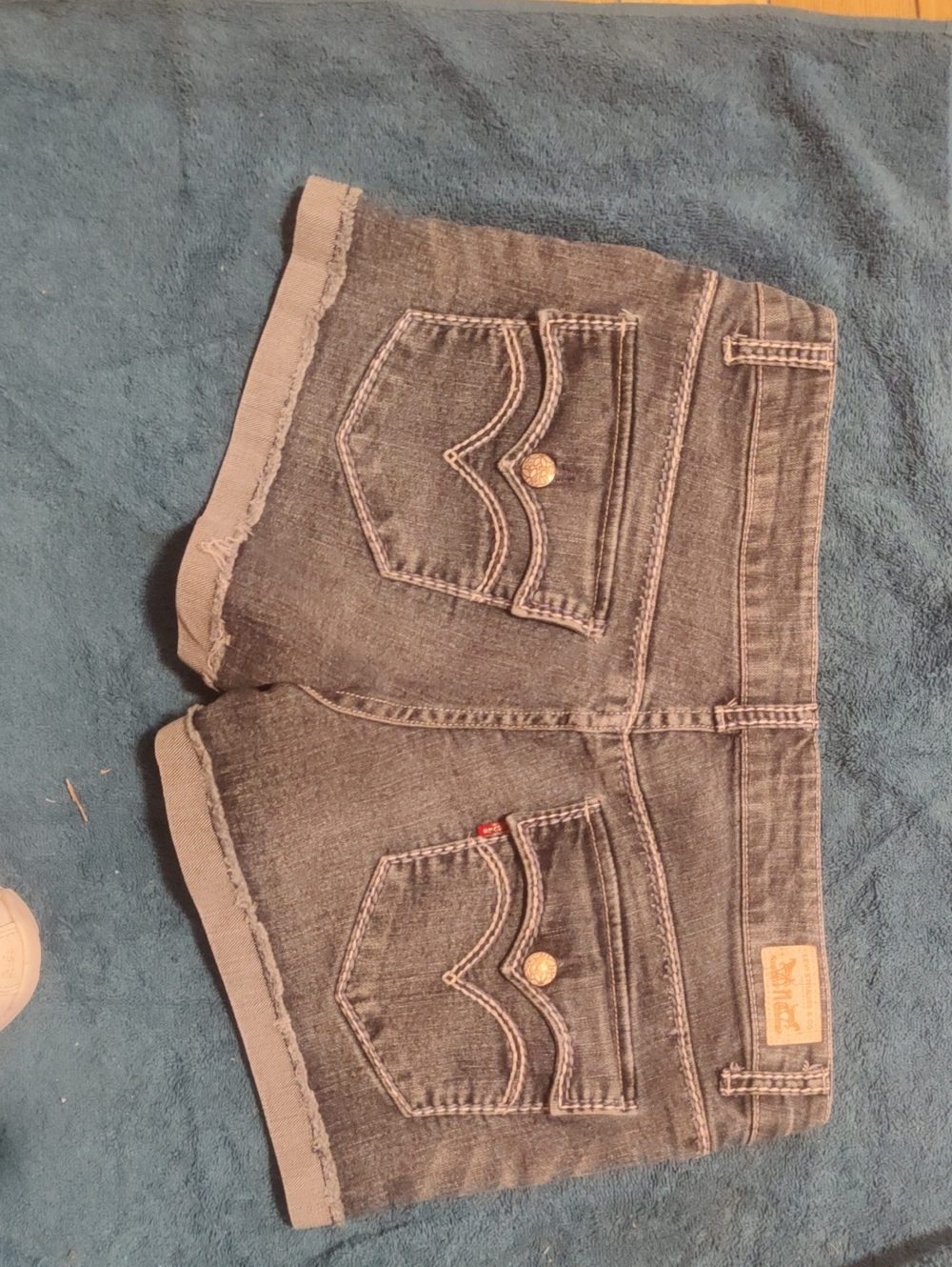 Levi's Grey Denim Cutoff Shorts